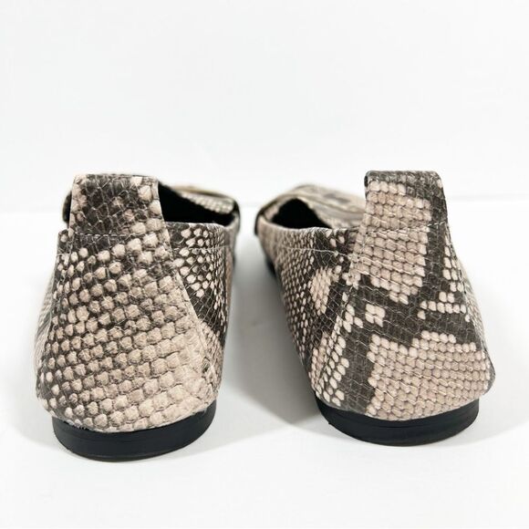 American Eagle Women’s Size 11 Beige Brown Animal Snake Skin Print Loafer Flat - Picture 5 of 9